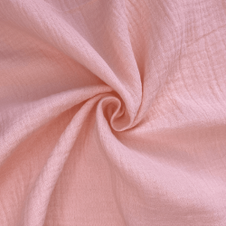 Ткань Муслин Жатый,  Нежно-Розовый   в Самаре