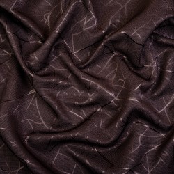 Ткань Блэкаут для штор &quot;Ледовое тиснение цвет Темно-Коричневый&quot; (на отрез)  в Самаре