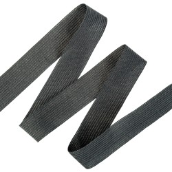 Окантовочная лента-бейка, цвет Чёрный 22мм (на отрез)  в Самаре