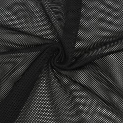 Трикотажная Сетка 75 г/м2, цвет Черный (на отрез)  в Самаре