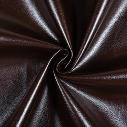 Ткань Дерматин (Кожзам) для мебели, цвет Темно-Коричневый (на отрез)  в Самаре
