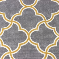 Интерьерная ткань Дак (DUCK), принт &quot;Орнамент на Сером&quot; (на отрез)  в Самаре