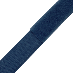 Контактная лента 25мм цвет Синий (велькро-липучка, на отрез)  в Самаре