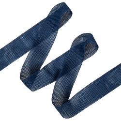 Окантовочная лента-бейка, цвет Синий 22мм (на отрез)  в Самаре