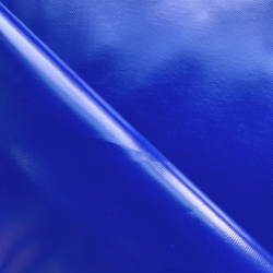 Ткань ПВХ 450 гр/м2, Синий (Ширина 160см), на отрез  в Самаре