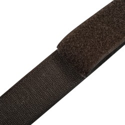 Контактная лента 40мм (38мм) цвет Тёмно-Коричневый (велькро-липучка, на отрез)  в Самаре