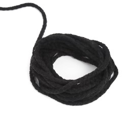 Шнур для одежды тип 2, цвет Чёрный (плетено-вязаный/полиэфир)  в Самаре