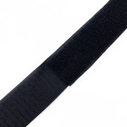 Контактная лента 40мм (38мм) цвет Черный (велькро-липучка, на отрез)  в Самаре